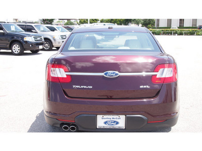 ford taurus 2011 maroon sedan sel gasoline 6 cylinders front wheel drive automatic 77074