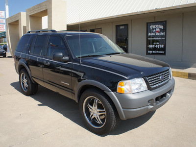 ford explorer 2002 black clearcoat suv xls gasoline 6 cylinders rear wheel drive automatic with overdrive 76108