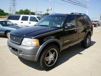 ford explorer 2002 black clearcoat suv xls gasoline 6 cylinders rear wheel drive automatic with overdrive 76108