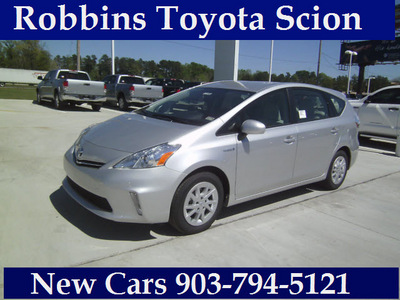 toyota prius v 2012 silver wagon three hybrid 4 cylinders front wheel drive automatic 75569