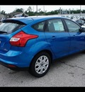 ford focus 2012 blue hatchback se flex fuel 4 cylinders front wheel drive 6 speed automatic 77338