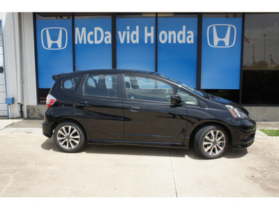 honda fit 2012 black hatchback sport gasoline 4 cylinders front wheel drive automatic 77034