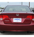 honda civic 2007 dk  red sedan lx gasoline 4 cylinders front wheel drive not specified 77375