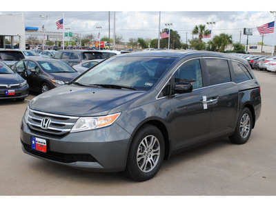 honda odyssey 2012 dk  gray van ex l w dvd gasoline 6 cylinders front wheel drive automatic 77034