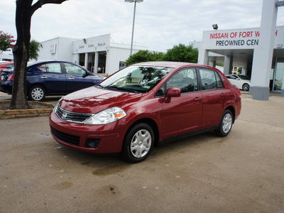 nissan versa 2010 dk  red sedan 1 8 s gasoline 4 cylinders front wheel drive automatic with overdrive 76116