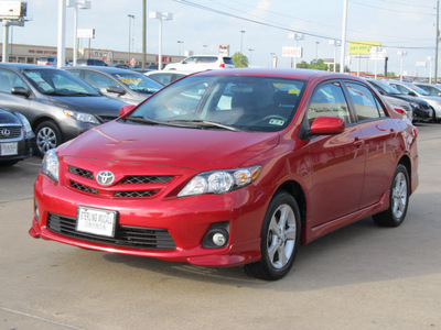 toyota corolla 2011 red sedan s gasoline 4 cylinders front wheel drive automatic with overdrive 77074