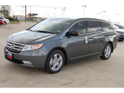 honda odyssey 2012 dk  gray van touring elite gasoline 6 cylinders front wheel drive automatic with overdrive 77034