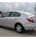 honda civic 2012 silver sedan hybrid hybrid 4 cylinders front wheel drive automatic 77034