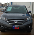 honda cr v 2012 dk  gray suv ex l w dvd gasoline 4 cylinders front wheel drive automatic with overdrive 77034