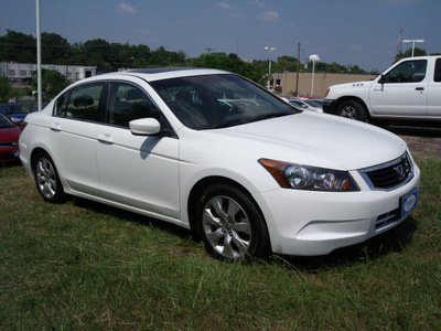 honda accord 2009 white sedan ex l gasoline 4 cylinders front wheel drive automatic 75606