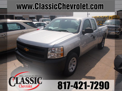 chevrolet silverado 1500 2012 silver pickup truck work truck gasoline 6 cylinders 2 wheel drive automatic 76051