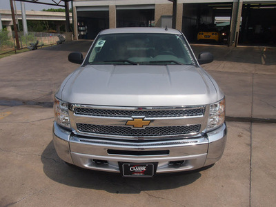 chevrolet silverado 1500 2012 silver ls flex fuel 8 cylinders 4 wheel drive automatic 76051