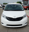 toyota sienna 2012 white van gasoline 4 cylinders front wheel drive 6 speed automatic 76053