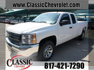 chevrolet silverado 1500 2012 summ white pickup truck ls flex fuel 8 cylinders 2 wheel drive not specified 76051