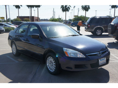 honda accord 2007 dk  blue sedan value package gasoline 4 cylinders front wheel drive automatic 77566