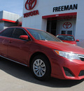 toyota camry 2012 red sedan le gasoline 4 cylinders front wheel drive automatic 76053