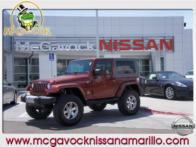 jeep wrangler 2008 dk  red suv sahara 6 cylinders automatic 79119