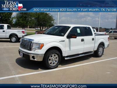 ford f 150 2012 white xlt flex fuel 8 cylinders 2 wheel drive automatic 76108