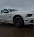 ford mustang 2013 white coupe gt premium gasoline 8 cylinders rear wheel drive automatic 77505