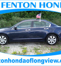honda accord 2009 blue sedan ex l v6 w navi gasoline 6 cylinders front wheel drive automatic 75606