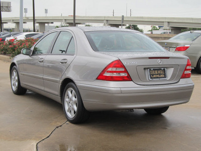 mercedes benz c class 2004 silver sedan c240 gasoline 6 cylinders rear wheel drive shiftable automatic 77074