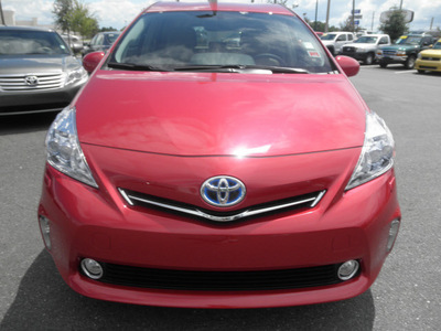toyota prius v 2012 red wagon five hybrid 4 cylinders front wheel drive automatic 34788