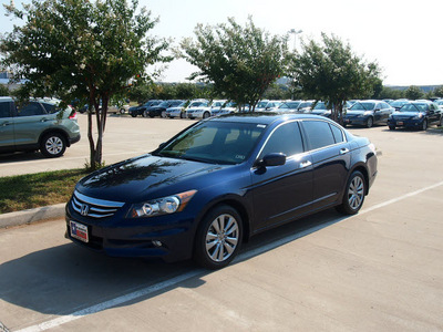 honda accord 2012 blue sedan ex l v6 gasoline 6 cylinders front wheel drive automatic 75034