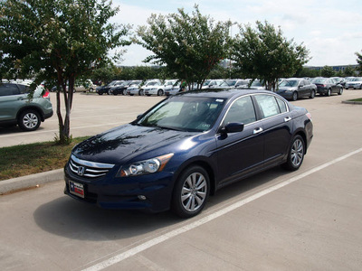 honda accord 2012 blue sedan ex l v6 w navi gasoline 6 cylinders front wheel drive automatic 75034