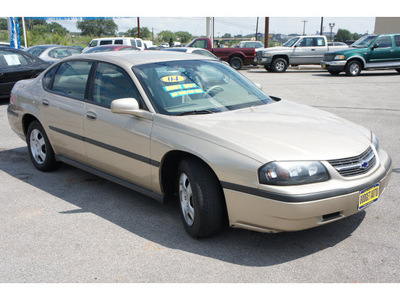 chevrolet impala 2004 tan sedan gasoline 6 cylinders front wheel drive automatic 78654