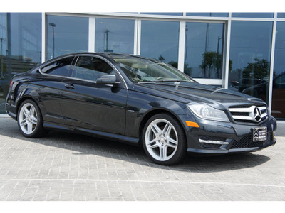 mercedes benz c class 2012 black coupe c350 gasoline 6 cylinders rear wheel drive automatic 78216
