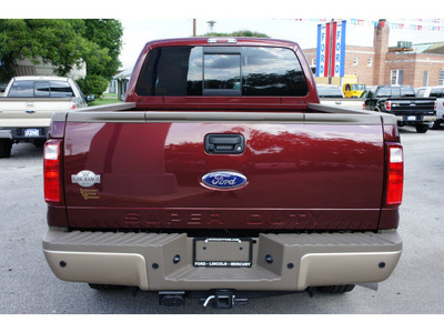 ford f 250 super duty 2012 dk  red lariat biodiesel 8 cylinders 4 wheel drive automatic 78644