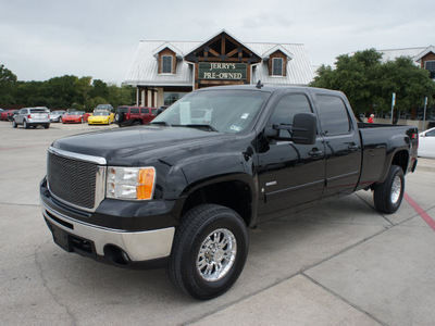 gmc sierra 3500hd 2009 black slt z71 diesel 8 cylinders 4 wheel drive automatic 76087