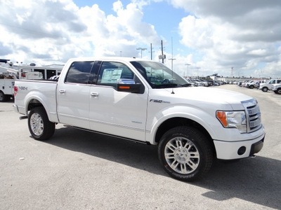 ford f 150 2012 white platinum gasoline 6 cylinders 4 wheel drive shiftable automatic 77388