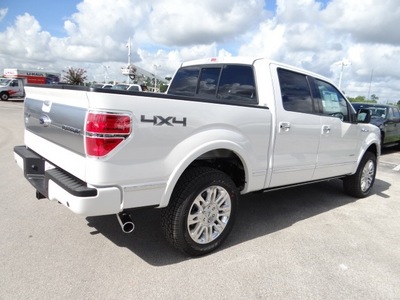 ford f 150 2012 white platinum gasoline 6 cylinders 4 wheel drive shiftable automatic 77388