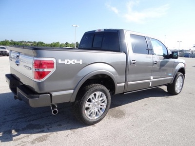 ford f 150 2012 gray platinum gasoline 6 cylinders 4 wheel drive shiftable automatic 77388