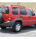jeep liberty 2004 red suv sport gasoline 6 cylinders rear wheel drive 5 speed manual 78217