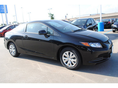 honda civic 2012 black coupe lx 4 cylinders 5 speed automatic 77025