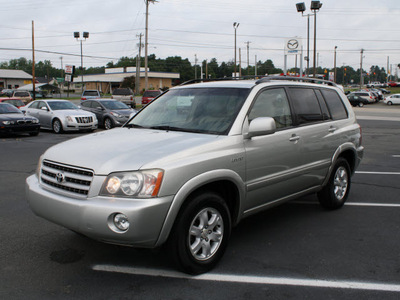toyota highlander 2003 silver suv limited gasoline 6 cylinders front wheel drive automatic 27215