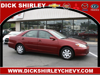 toyota camry 2002 red sedan le gasoline 4 cylinders front wheel drive automatic 27215