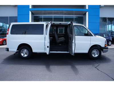 chevrolet express 3500 2011 white van lt ext flex fuel 8 cylinders rear wheel drive automatic 33177