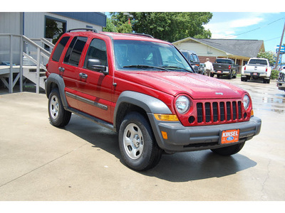 jeep liberty 2007 red suv sport gasoline 6 cylinders rear wheel drive automatic with overdrive 77706