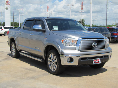 toyota tundra 2010 silver limited gasoline 8 cylinders 2 wheel drive shiftable automatic 77469