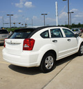 dodge caliber 2007 white hatchback 4 cylinders automatic 75110