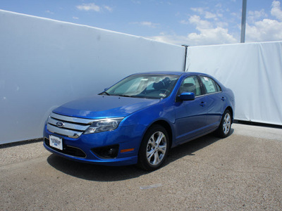 ford fusion 2012 blue sedan se gasoline 4 cylinders front wheel drive automatic 75235