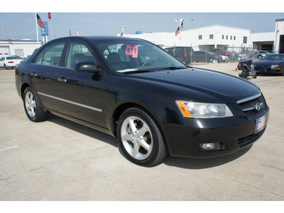 hyundai sonata 2008 black sedan limited v6 gasoline 6 cylinders front wheel drive automatic 77034