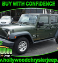 jeep wrangler unlimited 2008 green suv x gasoline 6 cylinders 2 wheel drive 6 speed manual 33021