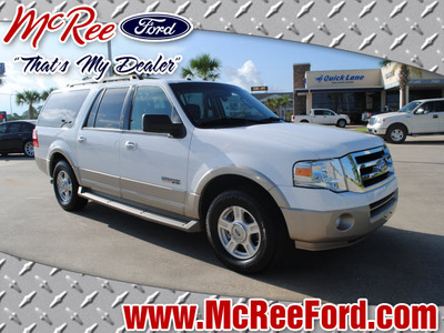 ford expedition 2007 white suv eddie bauer gasoline 8 cylinders rear wheel drive automatic with overdrive 77539