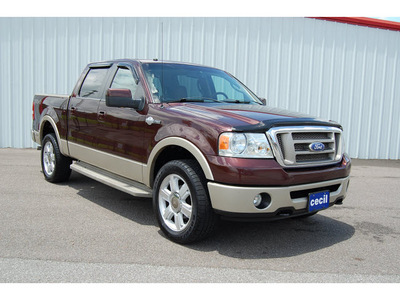 ford f 150 2008 dk  red king ranch flex fuel 8 cylinders 4 wheel drive automatic with overdrive 77632