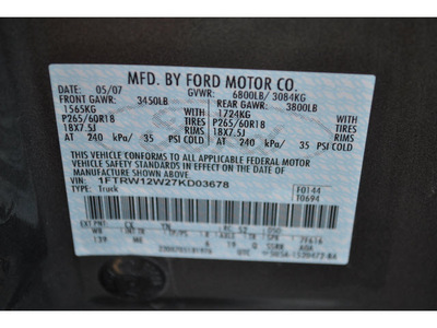 ford f 150 2007 gray xlt gasoline 8 cylinders rear wheel drive 4 speed automatic 78216