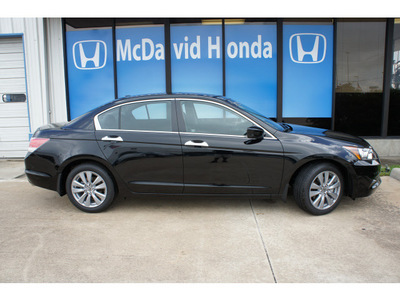 honda accord 2012 black sedan ex l v6 w navi gasoline 6 cylinders front wheel drive automatic 77034